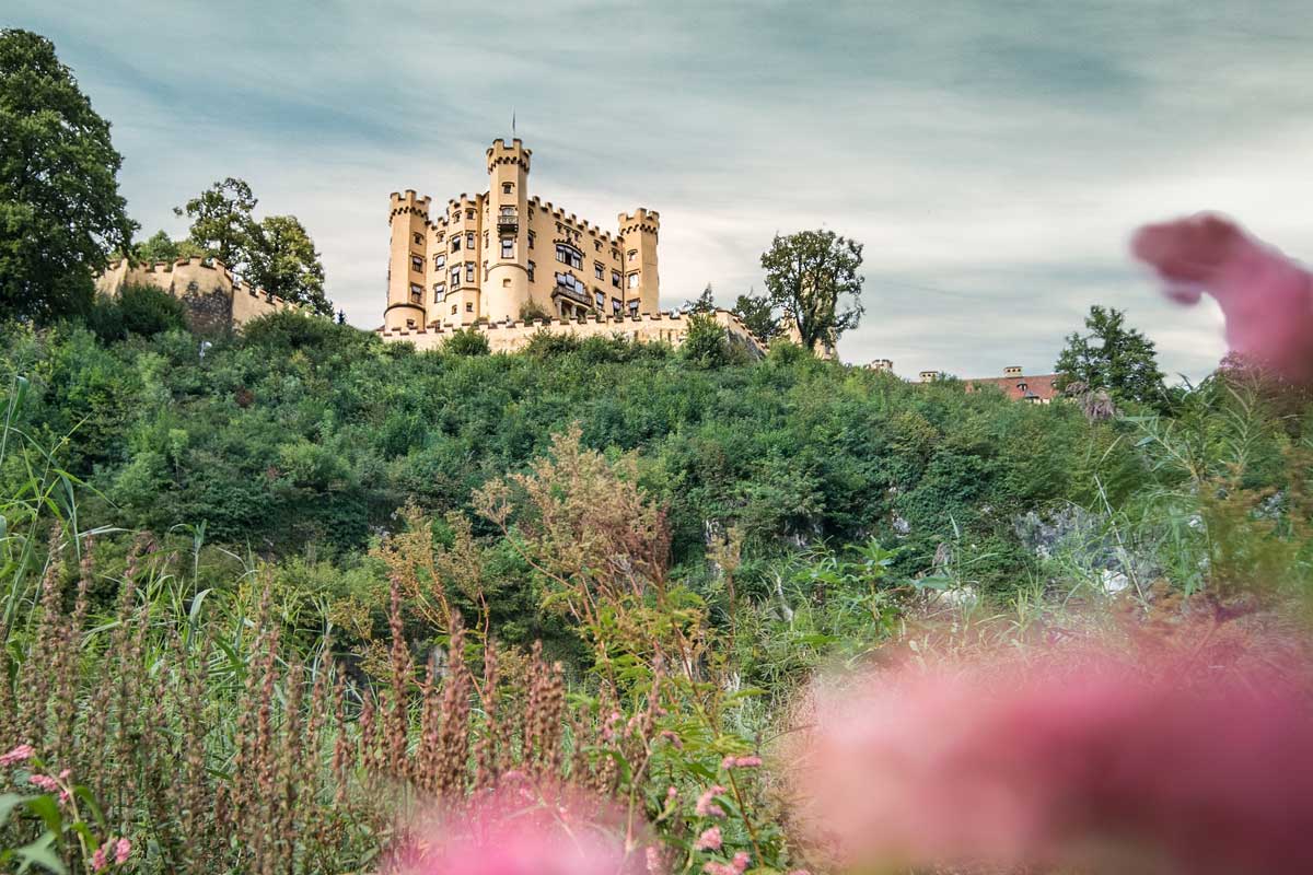 Mehr Füssen-Romantik geht nicht – wandern auf Spuren von König Ludwig II. zu Füßen des Märchenschlosses Neuschwanstein und auf Du und Du mit einer Allgäuer Kuh. Bildnachweis: Füssen Tourismus & Marketing/guenterstandl.de